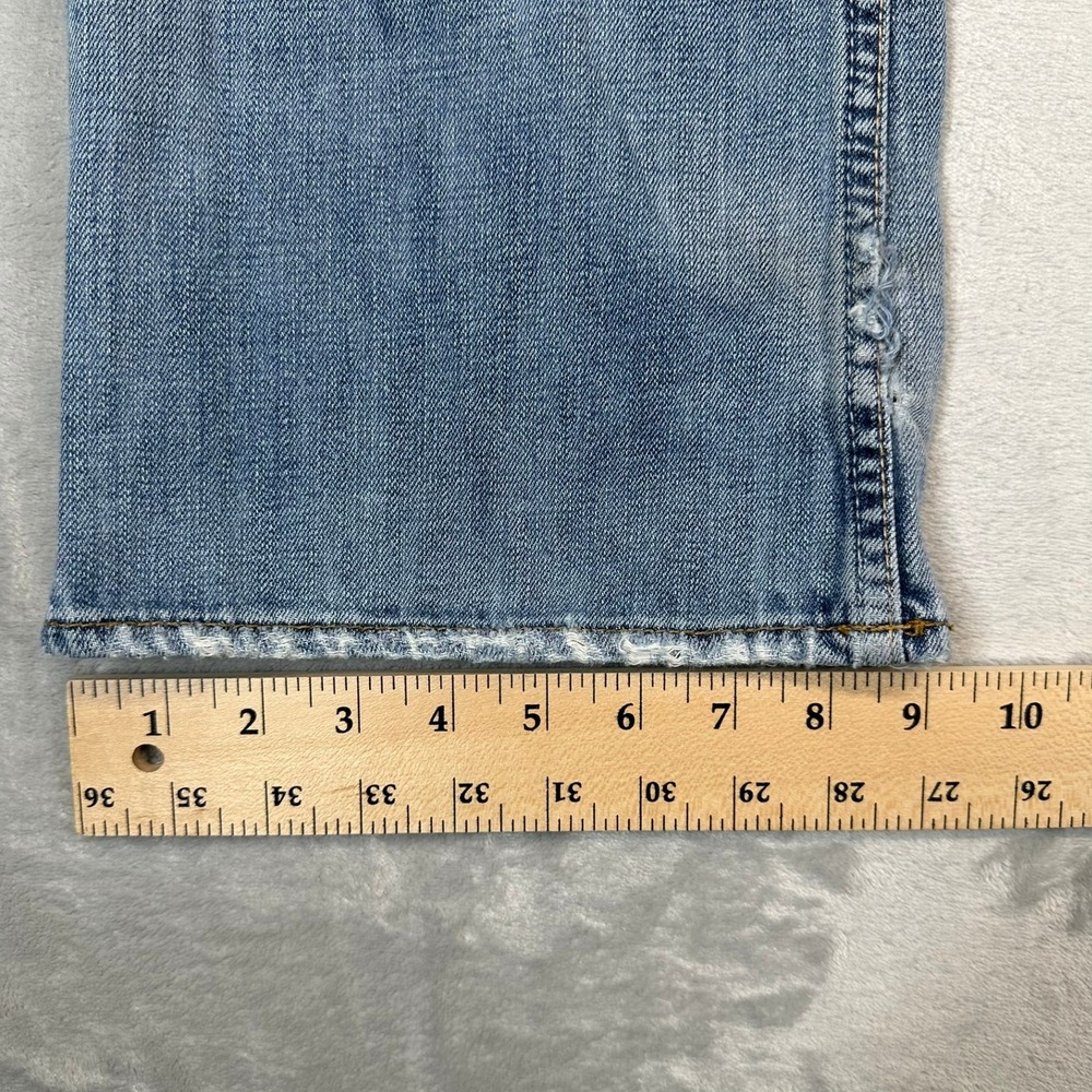 Vintage American Eagle Jeans Mens 31x30 Blue Low Rise Bootcut Light Wash Denim - Picture 7 of 12